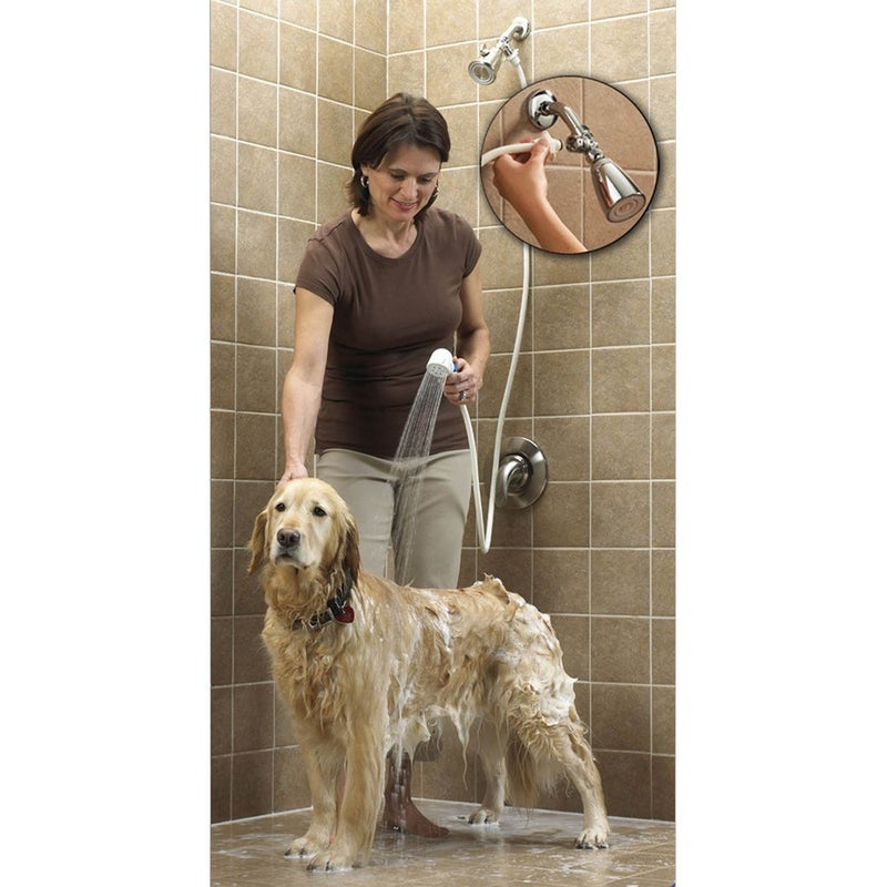 Rinse Ace Snap 'N Spray Quick-Connect and Detachable Shower Hose with On/Off Sprayer, White, 6-Foot - Image 4
